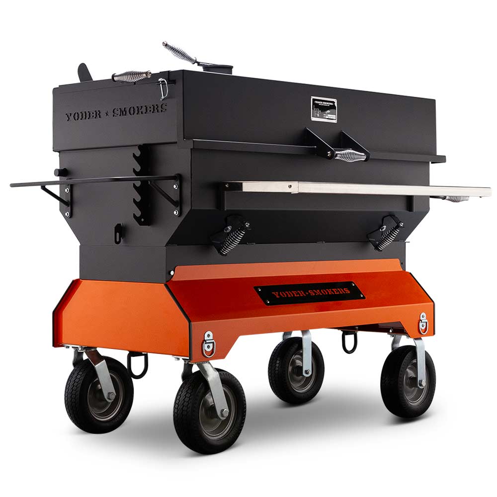 yoder smokers charcoal grill 24 x 48 flat top